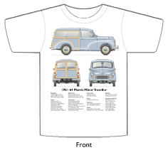 Morris Minor Traveller 1961-64 T-shirt Front
